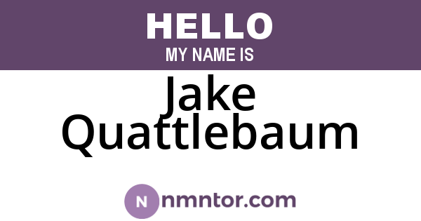 Jake Quattlebaum