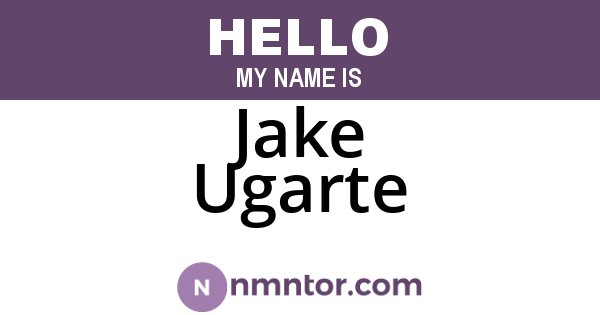 Jake Ugarte