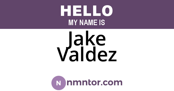 Jake Valdez