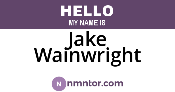 Jake Wainwright