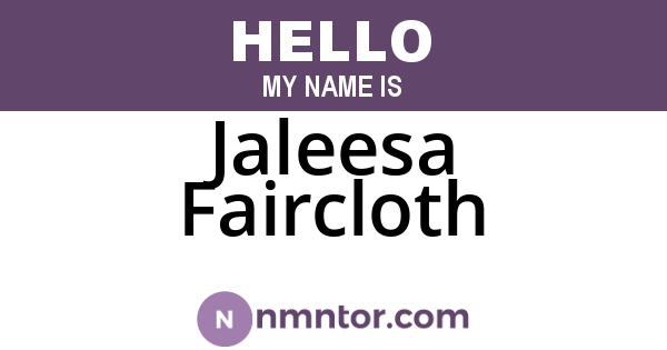 Jaleesa Faircloth