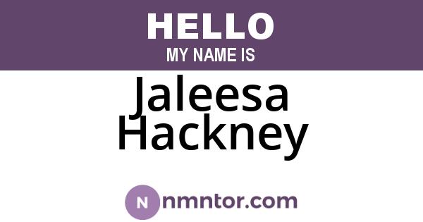 Jaleesa Hackney