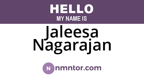 Jaleesa Nagarajan