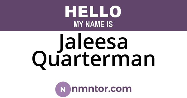Jaleesa Quarterman