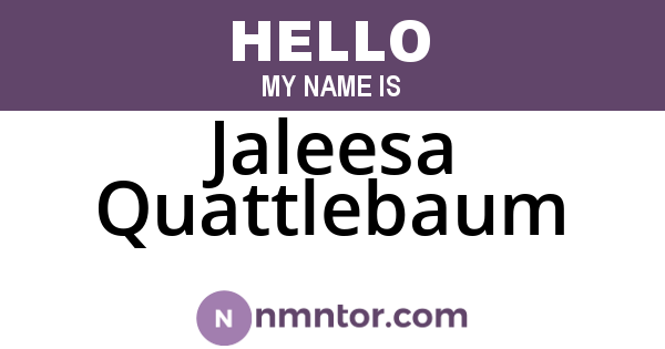 Jaleesa Quattlebaum