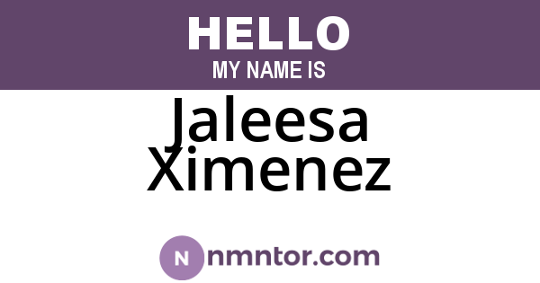 Jaleesa Ximenez