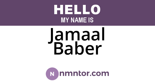 Jamaal Baber