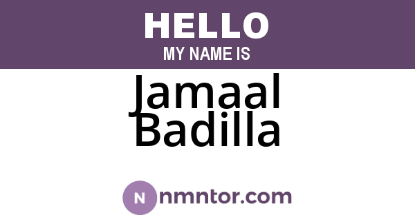 Jamaal Badilla