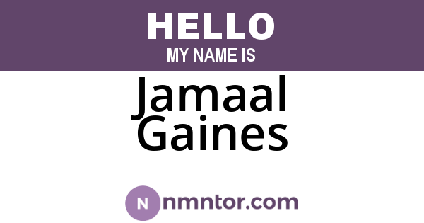 Jamaal Gaines