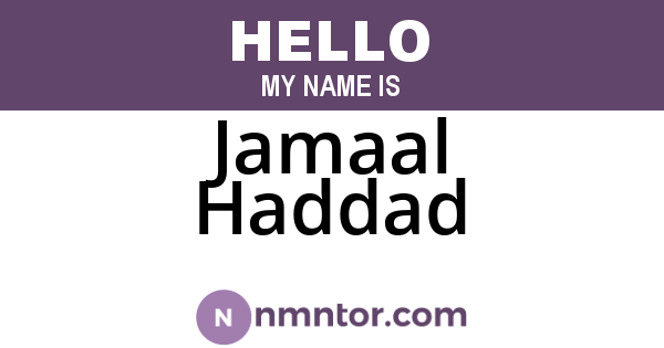 Jamaal Haddad