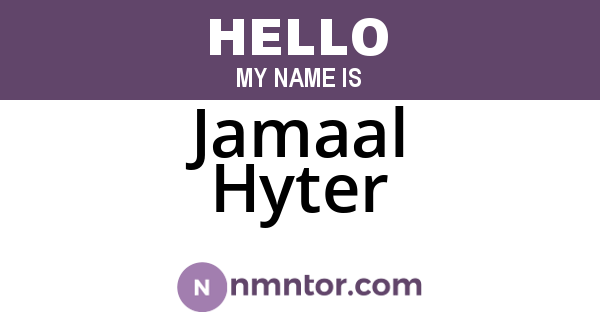 Jamaal Hyter