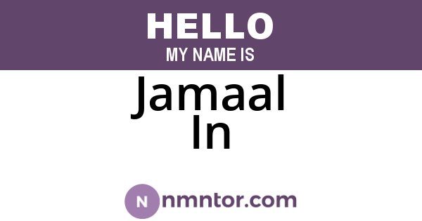Jamaal In