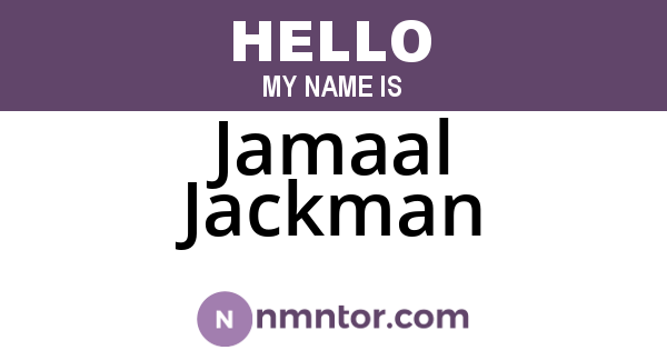 Jamaal Jackman
