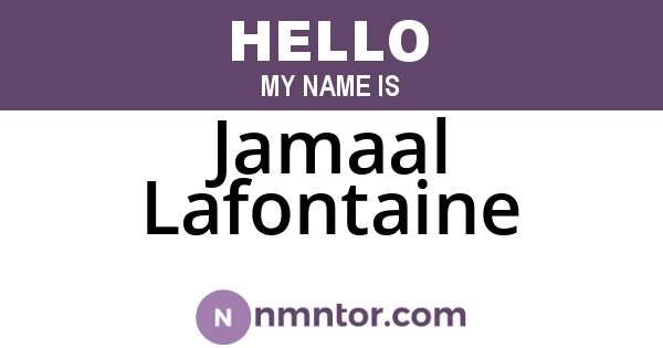Jamaal Lafontaine