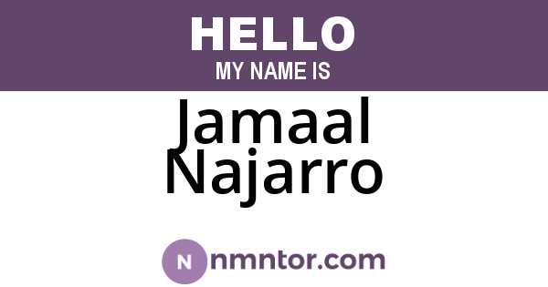 Jamaal Najarro