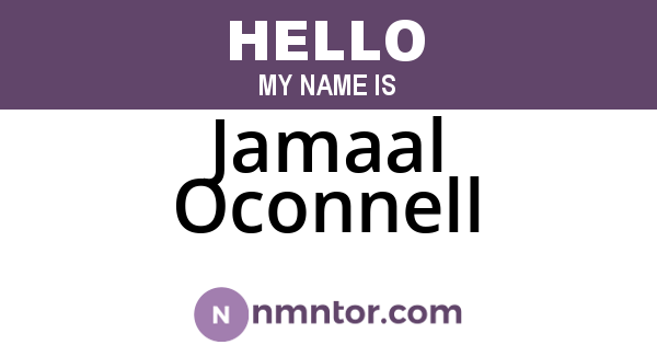 Jamaal Oconnell