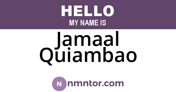 Jamaal Quiambao