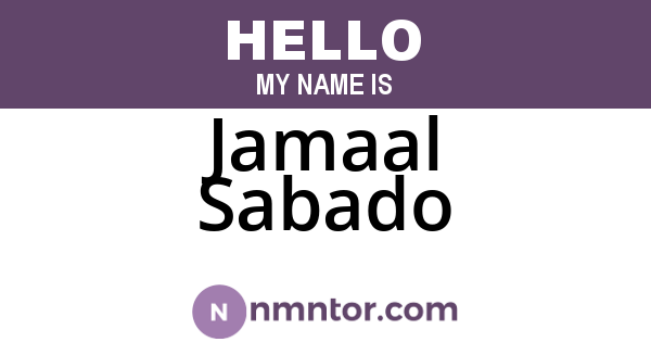 Jamaal Sabado