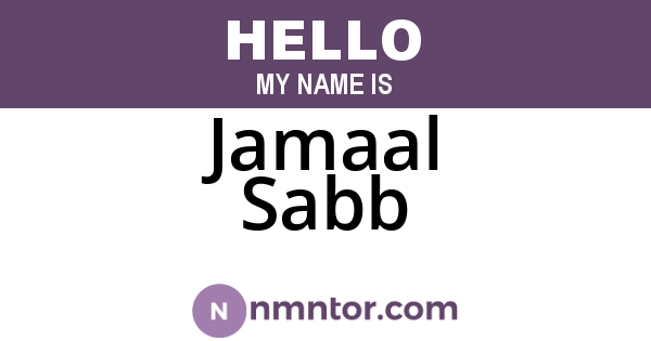 Jamaal Sabb