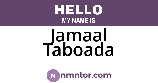 Jamaal Taboada