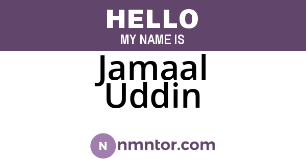 Jamaal Uddin