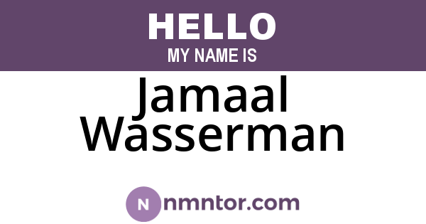 Jamaal Wasserman