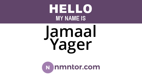 Jamaal Yager