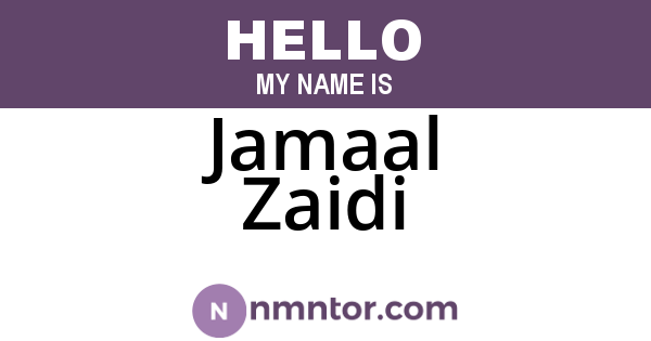 Jamaal Zaidi