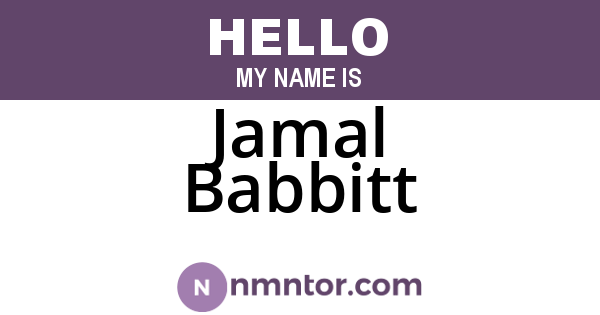 Jamal Babbitt