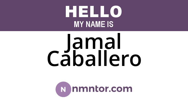 Jamal Caballero