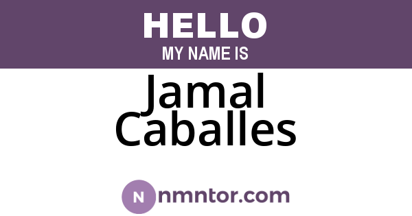 Jamal Caballes