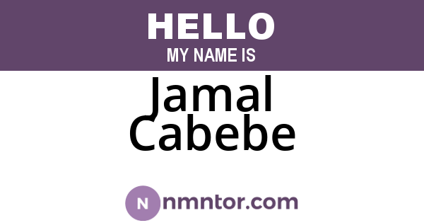 Jamal Cabebe