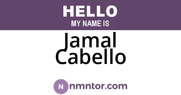 Jamal Cabello