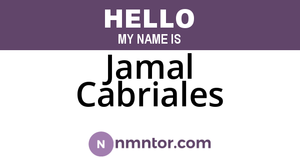 Jamal Cabriales