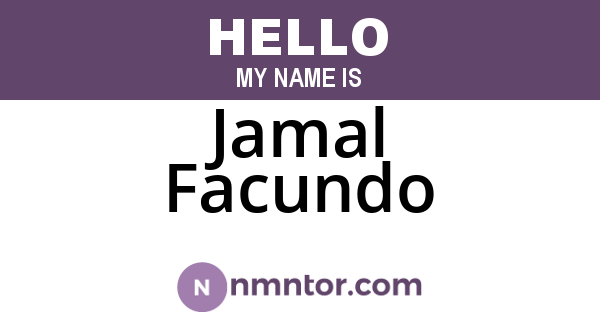 Jamal Facundo
