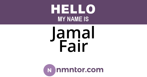 Jamal Fair