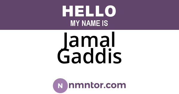 Jamal Gaddis