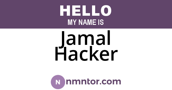 Jamal Hacker