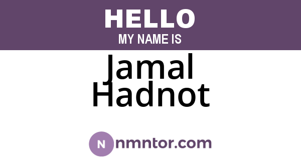 Jamal Hadnot