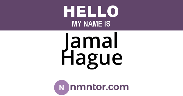 Jamal Hague