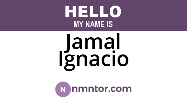 Jamal Ignacio