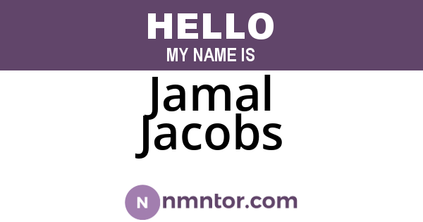 Jamal Jacobs
