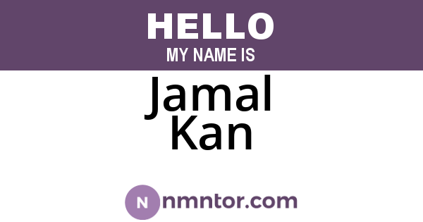Jamal Kan