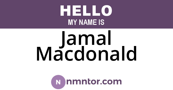 Jamal Macdonald