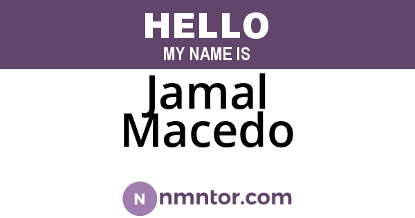 Jamal Macedo