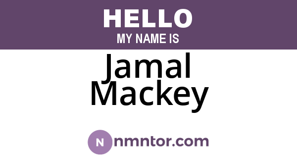 Jamal Mackey