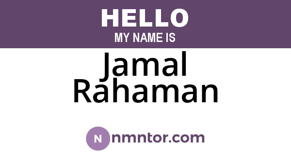 Jamal Rahaman