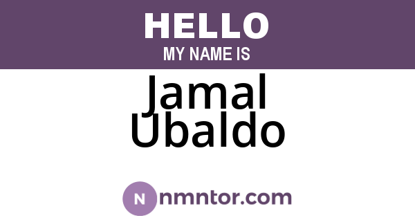 Jamal Ubaldo