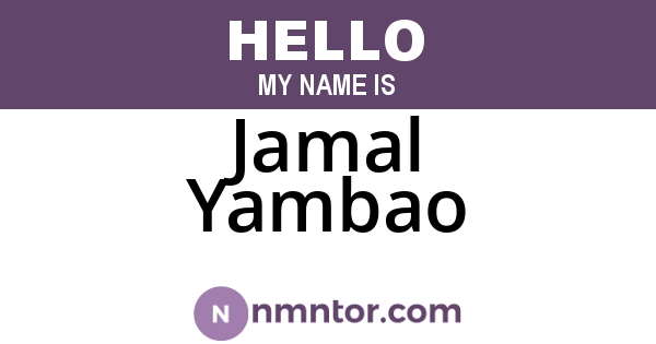 Jamal Yambao