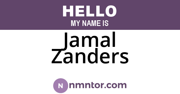 Jamal Zanders